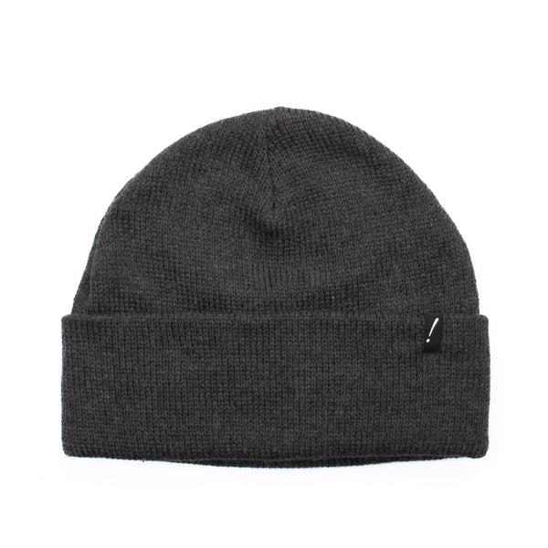 MEER. メーア WOOL KNIT BEANIE CHARCOAL Rustek Doug Fir 100% Merino Wool + Cork Beanie